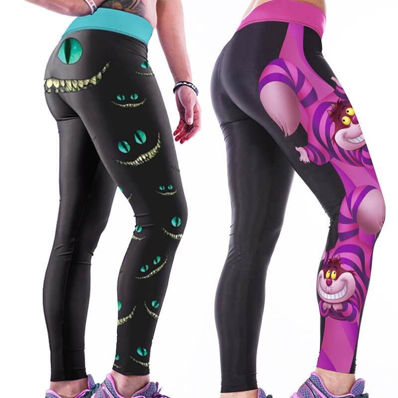 Women's 3D Cartoon Cat Digital Printed Sports Yoga Gym Pants - GilloServ