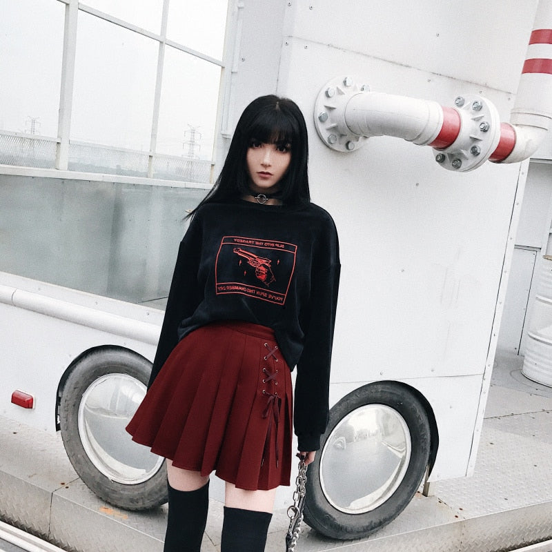 Women Pleated Tennis Skort with Side Lace Up - GilloServ
