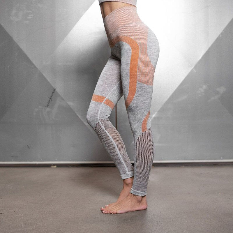 Patchwork Yoga Leggings High Elastics Pants For Women - GilloServ