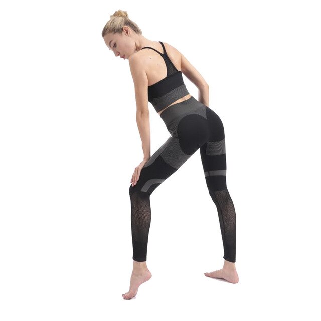 Patchwork Yoga Leggings High Elastics Pants For Women - GilloServ