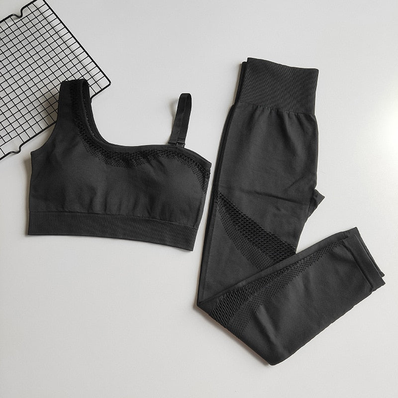 One Shoulder Seamless Yoga Fitness Sports Leggings Pants - GilloServ