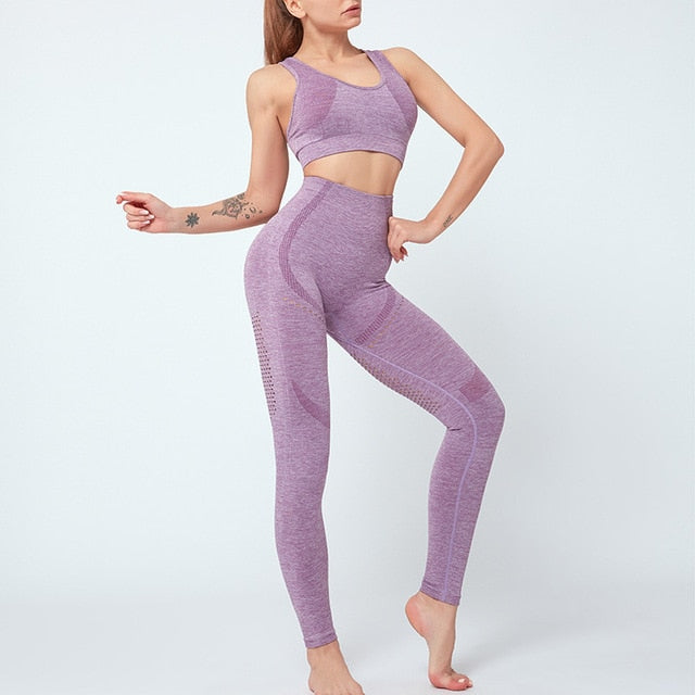 Women Seamless Yoga Set Women Gym Clothes - GilloServ