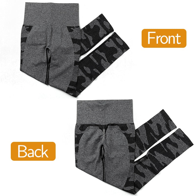 Workout Outfit 2 Pieces Yoga Set Seamless Running Leggings - GilloServ