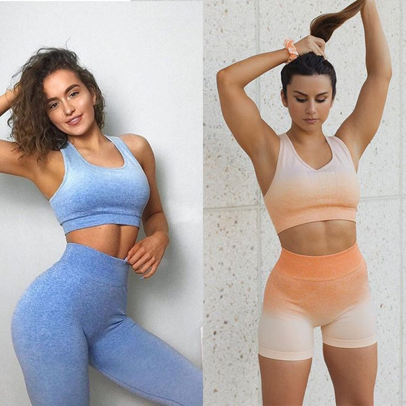 Sportswear Yoga Shorts Set Women GYM Clothing - GilloServ