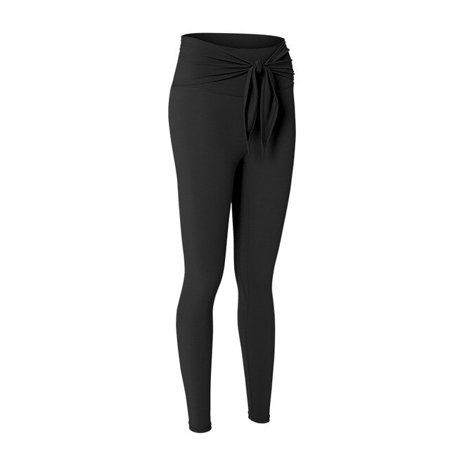 Tie Knot Solid  Yoga Pants - GilloServ