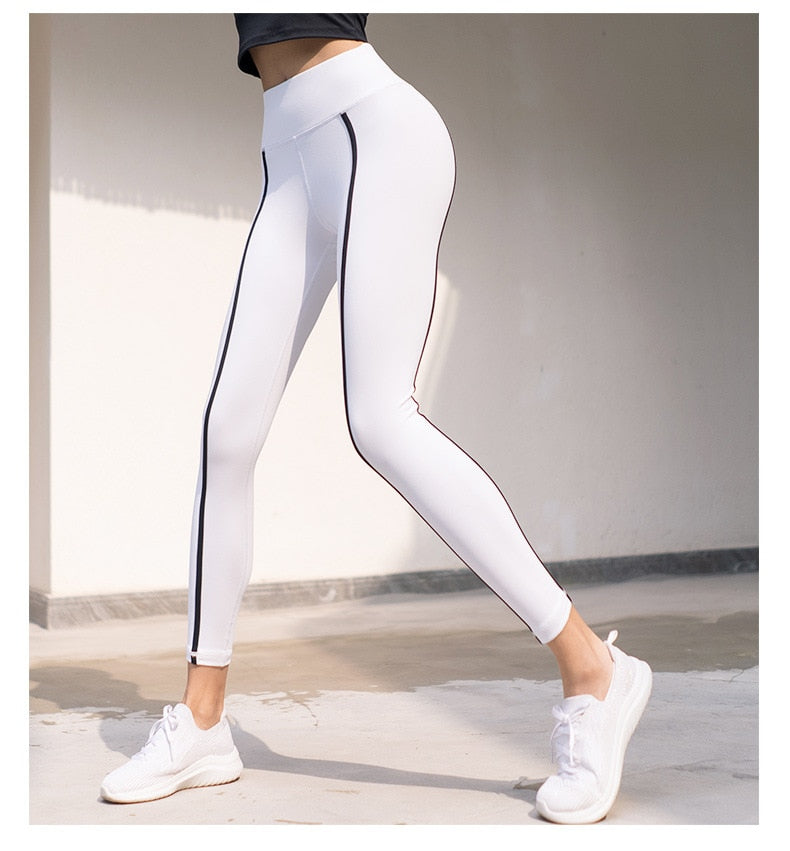 Striped Yoga Leggings For Women Hip Lifting - GilloServ