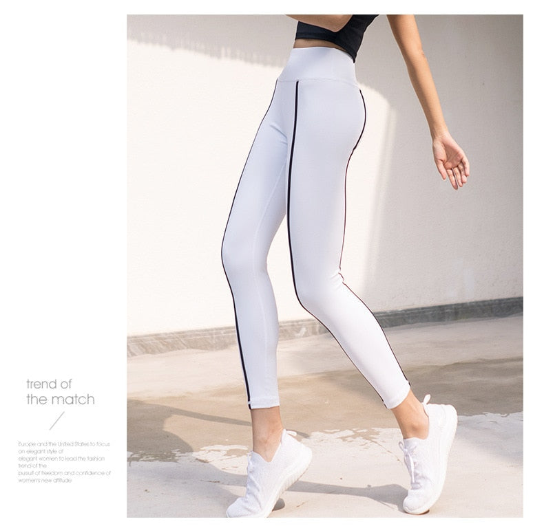 Striped Yoga Leggings For Women Hip Lifting - GilloServ