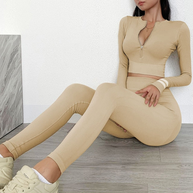 Seamless Sportswear Yoga Set Gym Fitness Tracksuit - GilloServ