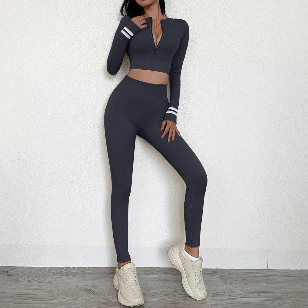 Seamless Sportswear Yoga Set Gym Fitness Tracksuit - GilloServ