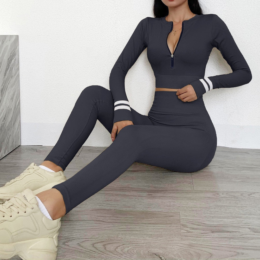 Seamless Sportswear Yoga Set Gym Fitness Tracksuit - GilloServ