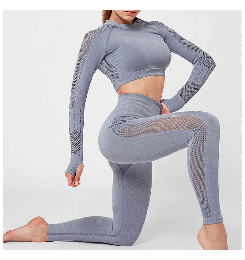 Seamless Sportswear Yoga Set Gym Fitness Tracksuit - GilloServ