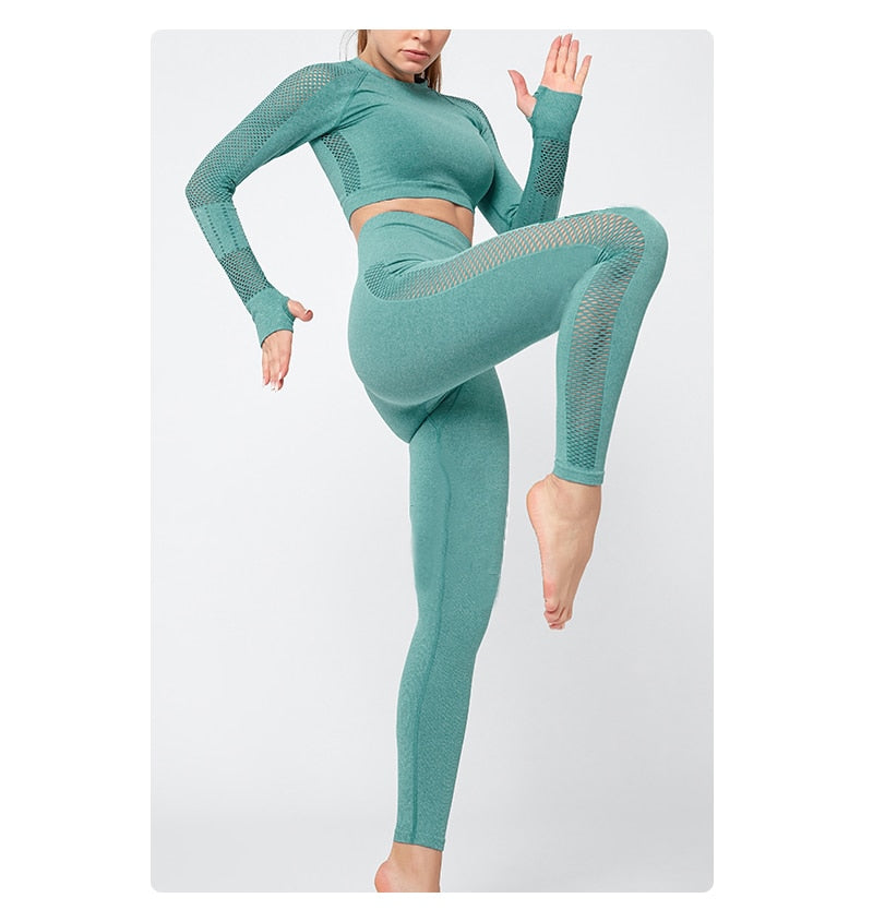 Seamless Sportswear Yoga Set Gym Fitness Tracksuit - GilloServ