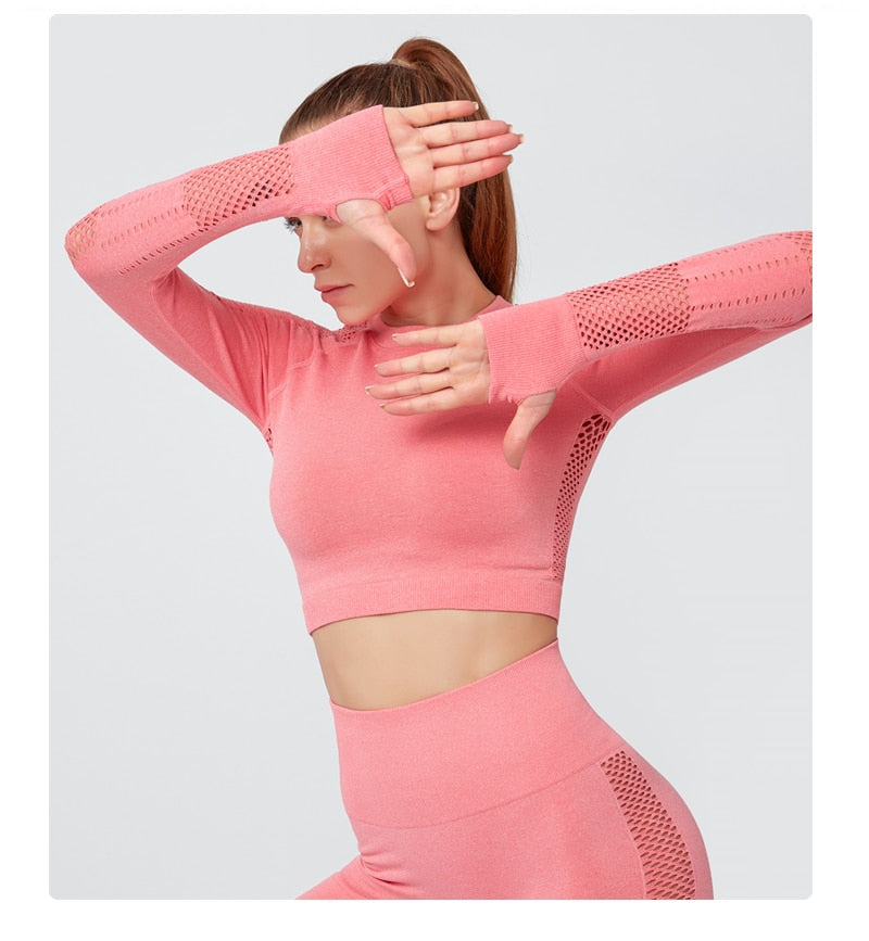 Seamless Sportswear Yoga Set Gym Fitness Tracksuit - GilloServ