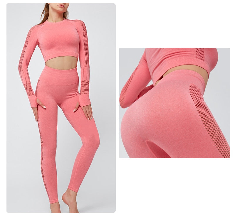 Seamless Sportswear Yoga Set Gym Fitness Tracksuit - GilloServ