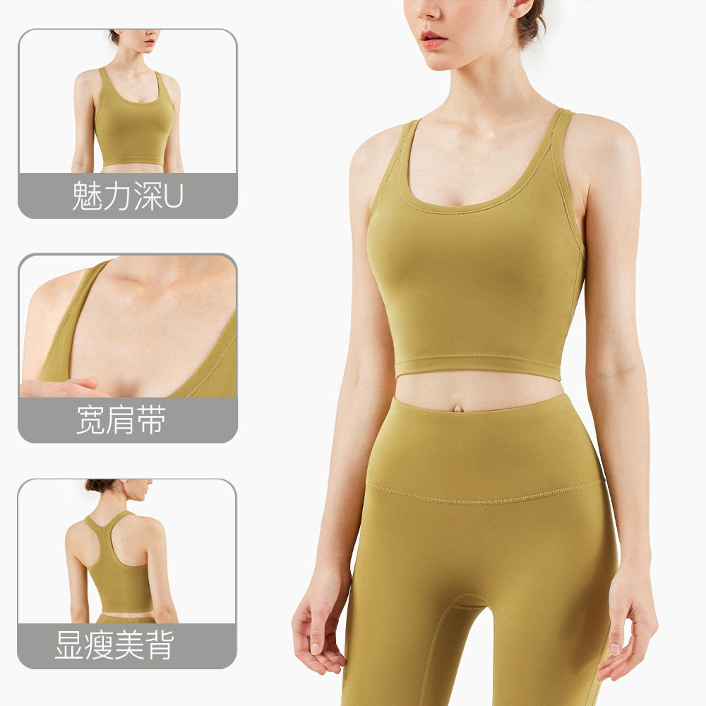 Solid Seamless Vest Top Energy Yoga - GilloServ