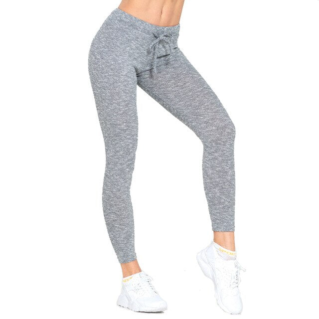 Gym Yoga Leggings Drawstring High Elastic Slim Pants - GilloServ