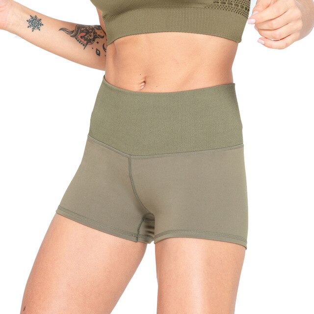 Seamless Yoga Shorts Solid Sports High Elastics Hip Lifting - GilloServ