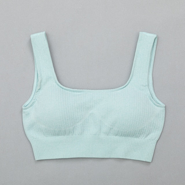 High Waist Sports Bra+ Legging Gym Clothing Seamless Fitness - GilloServ