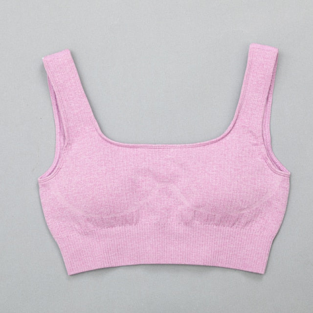 High Waist Sports Bra+ Legging Gym Clothing Seamless Fitness - GilloServ