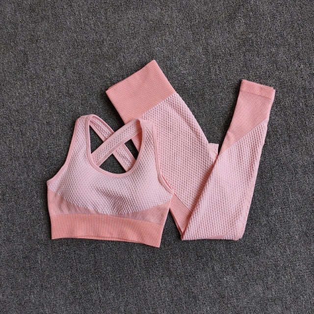 Women Fitness Sport Yoga Suit Seamless Women Yoga Sets - GilloServ