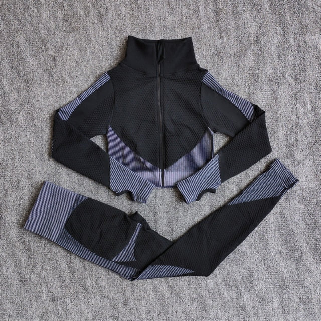 Women Fitness Sport Yoga Suit Seamless Women Yoga Sets - GilloServ