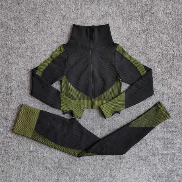 Women Fitness Sport Yoga Suit Seamless Women Yoga Sets - GilloServ