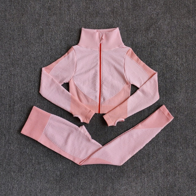 Women Fitness Sport Yoga Suit Seamless Women Yoga Sets - GilloServ