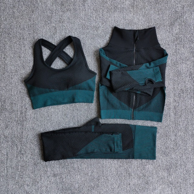Women Fitness Sport Yoga Suit Seamless Women Yoga Sets - GilloServ