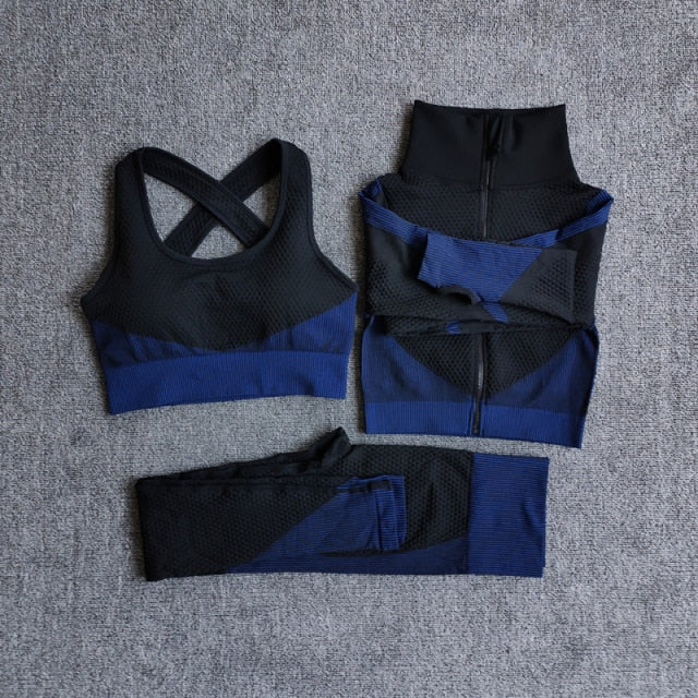 Women Fitness Sport Yoga Suit Seamless Women Yoga Sets - GilloServ