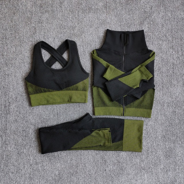 Women Fitness Sport Yoga Suit Seamless Women Yoga Sets - GilloServ