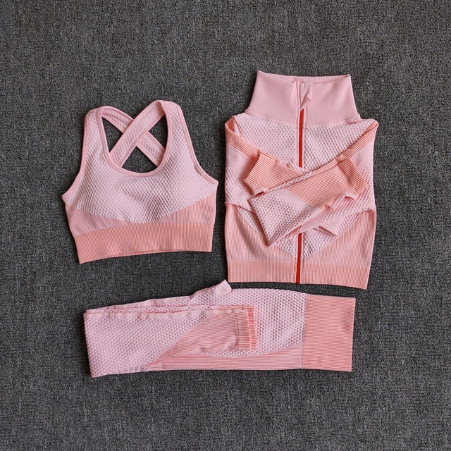Women Fitness Sport Yoga Suit Seamless Women Yoga Sets - GilloServ