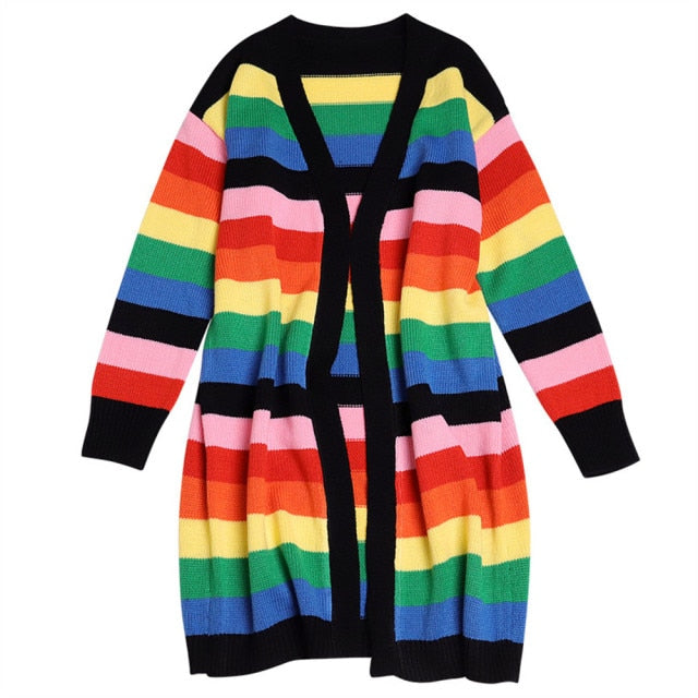 Oversized Cardigan Long Knitted Sweater Tops - GilloServ