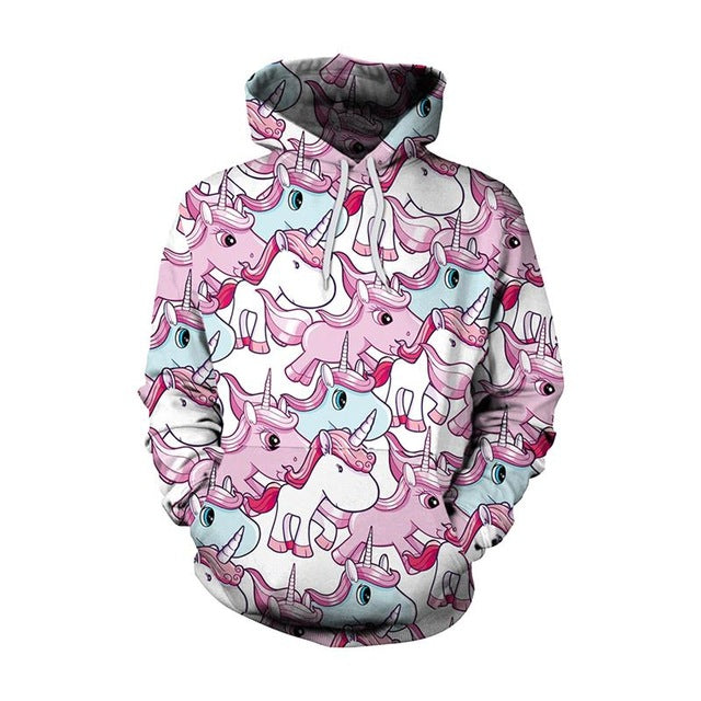 New Fashion Men//Women  Unicorn Cartoon Hoodies - GilloServ