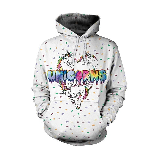 New Fashion Men//Women  Unicorn Cartoon Hoodies - GilloServ