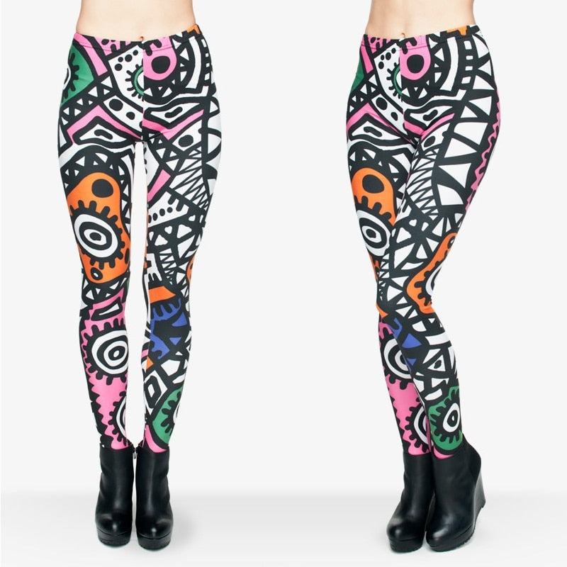 Fashion High Elasticity Legging Tribe Totem 3D
