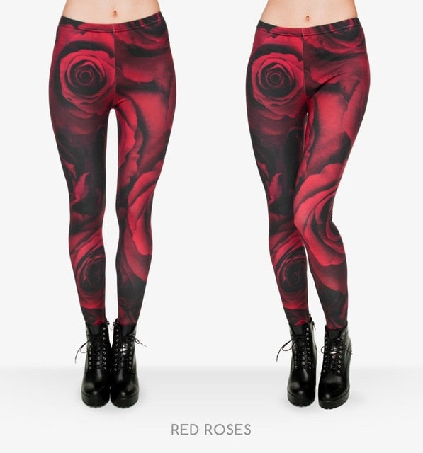 Fashion Flowers Printing Legging Women - GilloServ