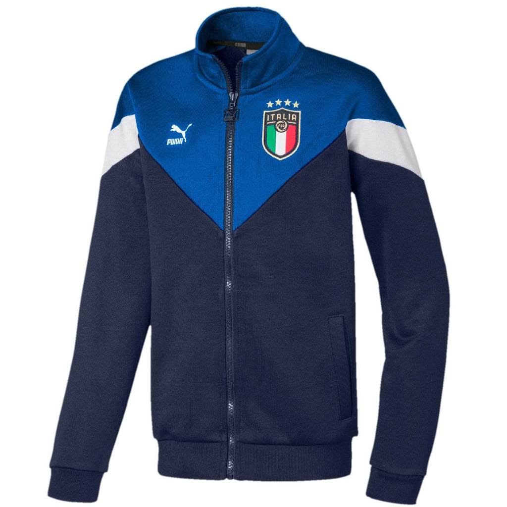 Kids - Italy navy Iconic Fans presentation Soccer tracksuit - GilloServ