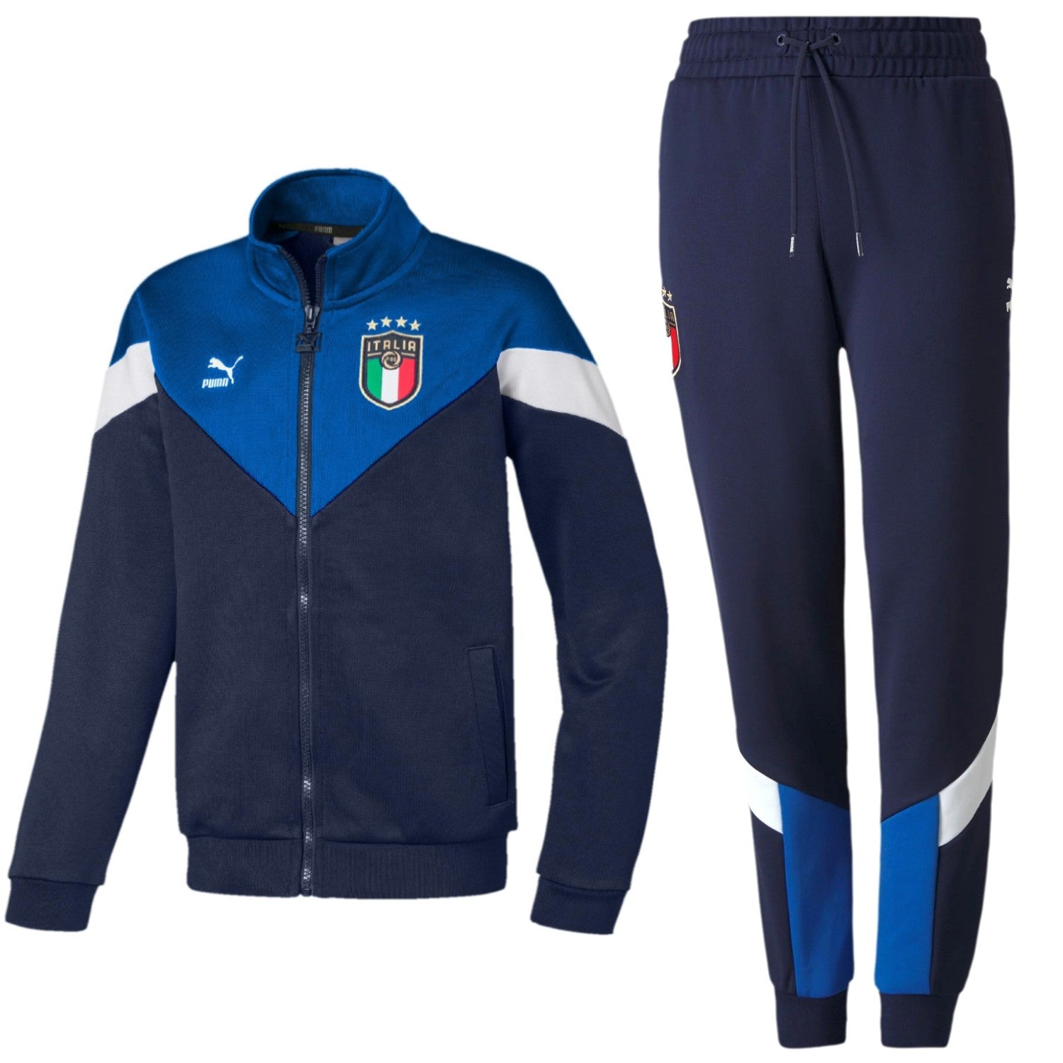 Kids - Italy navy Iconic Fans presentation Soccer tracksuit - GilloServ
