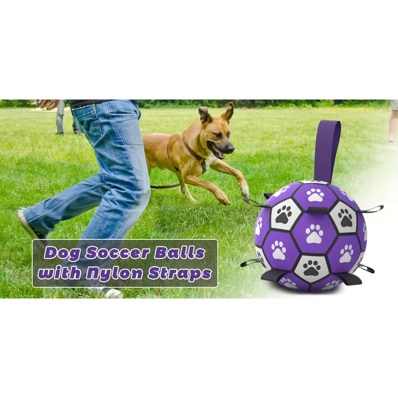 Rubber Dog//Durable Soccer Ball with Straps - GilloServ