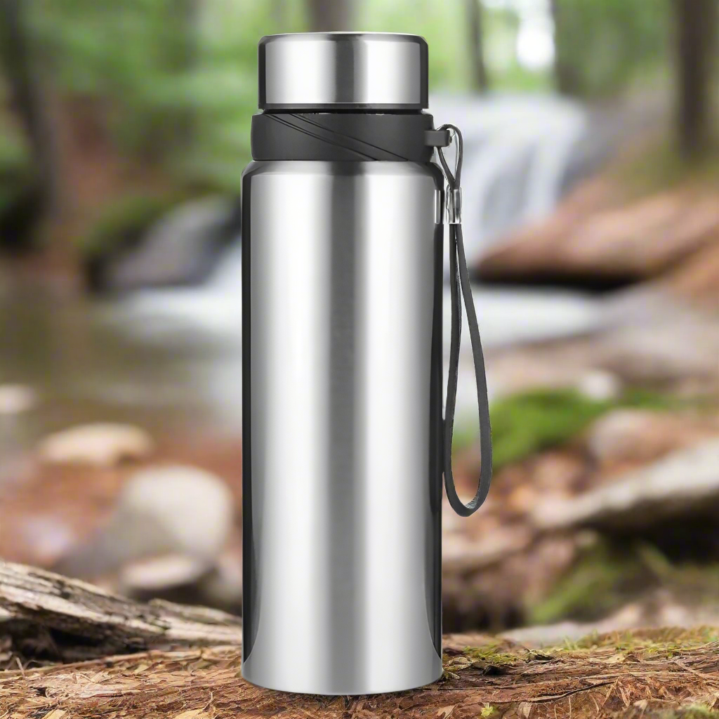 1L Stainless Steel Thermal Water Bottle Vacuum Flask - GilloServ